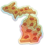 Pizza - Michigan - Waterproof Sticker 3