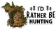 Morel Mushroom - Michigan - I'd Rather Be Hunting - Bumper Sticker