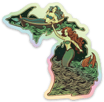 Mermaids - Ocean Night - Michigan - Waterproof Sticker 3
