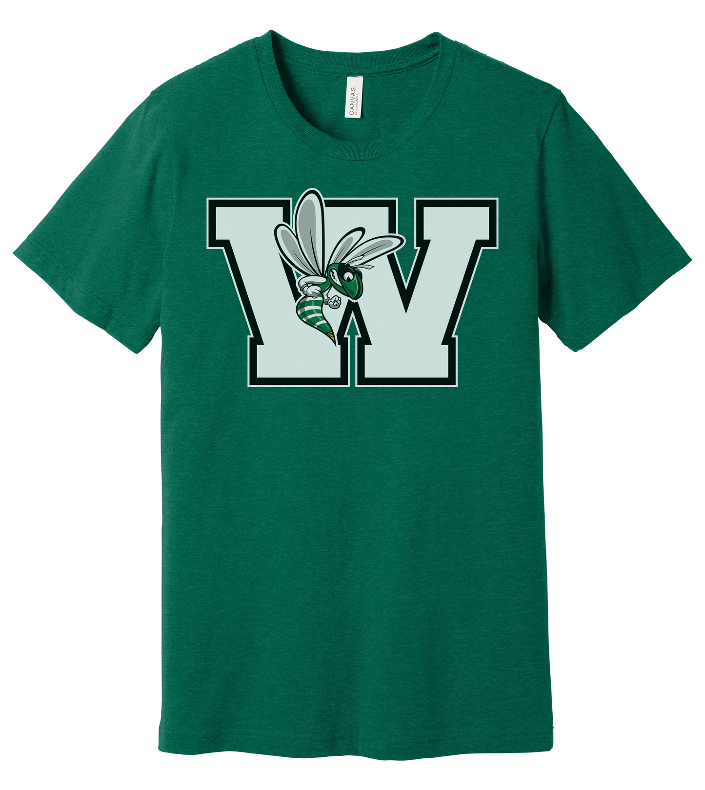 Williamston - White - W - Hornet Mascot - Bella Canvas - Heat Transferred - Adult Premium T-Shirt