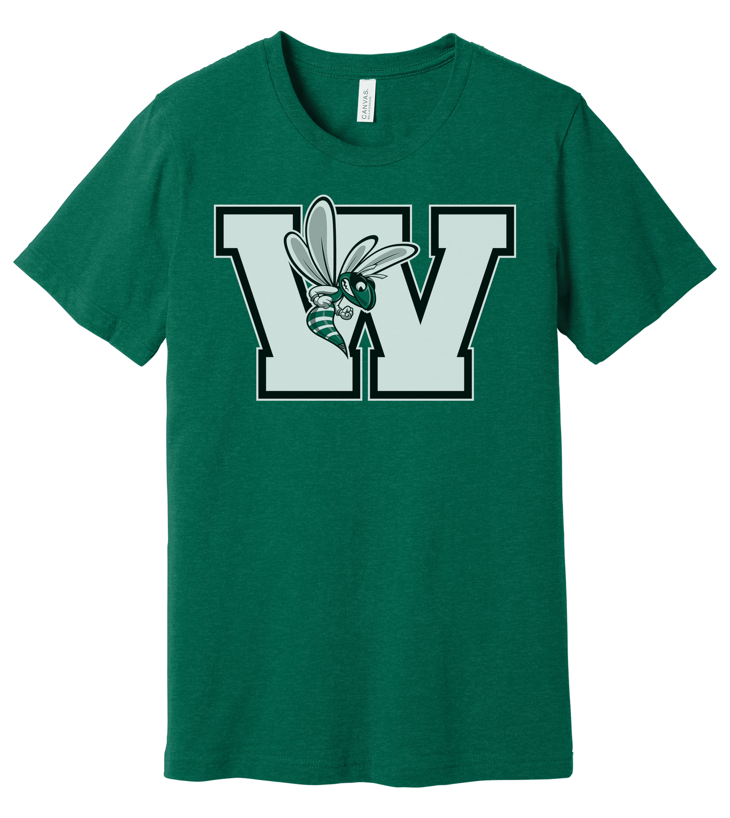 Williamston - White - W - Hornet Mascot - Bella Canvas - Heat Transferred - Youth Premium T-Shirt
