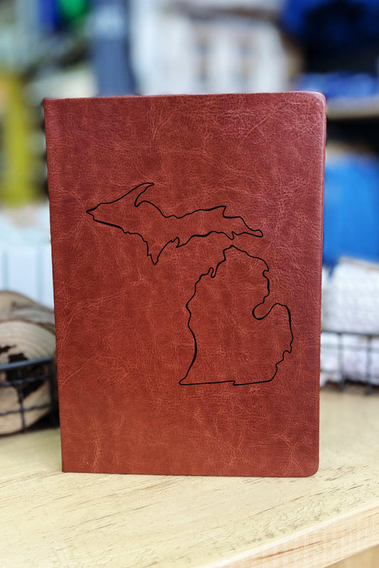 Michigan Outline - Leather Journal