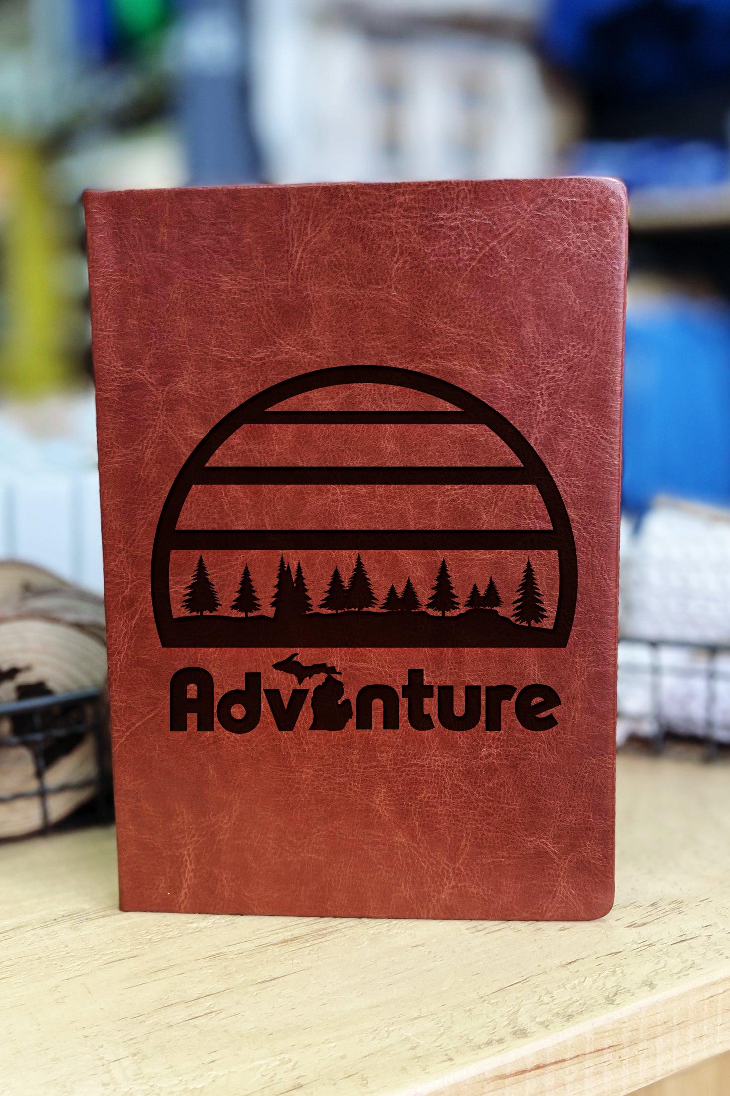 "Adventure" - Badge - Leather Journal