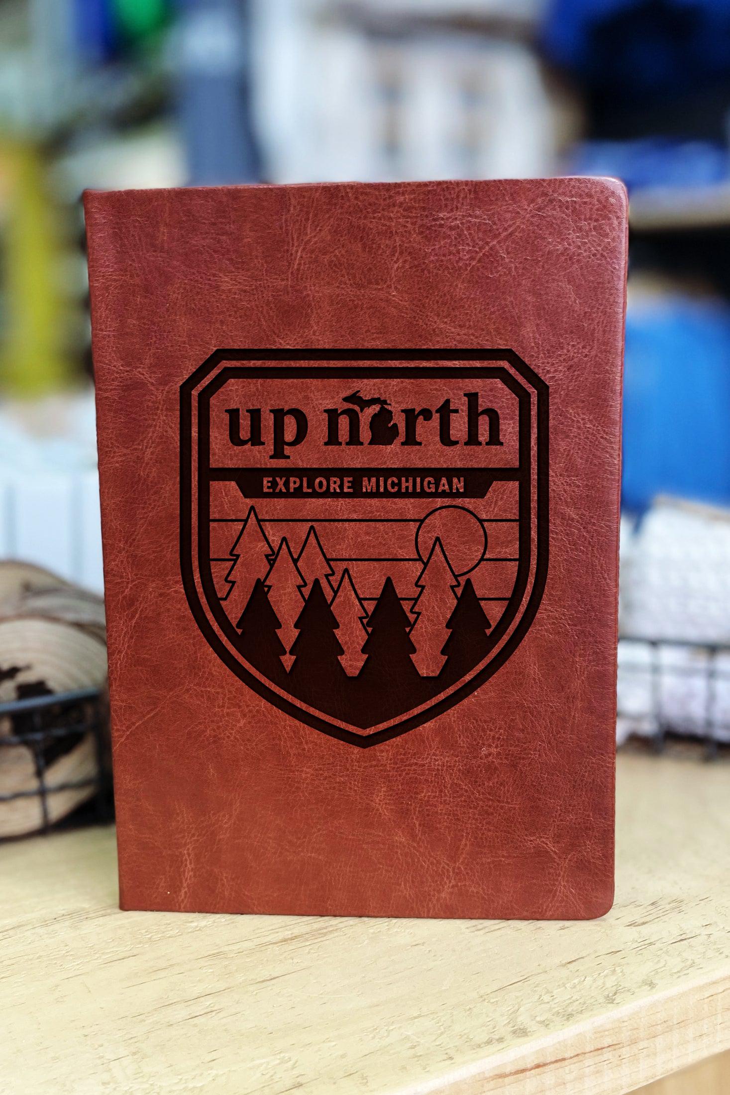 Explore Michigan Up North - Badge - Leather Journal