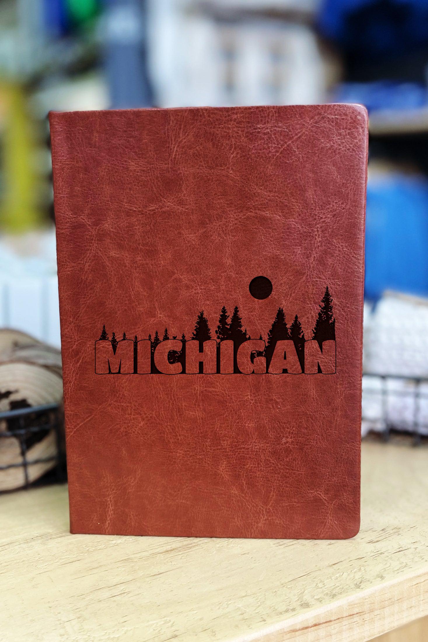 Trees Of Michigan - Leather Journal