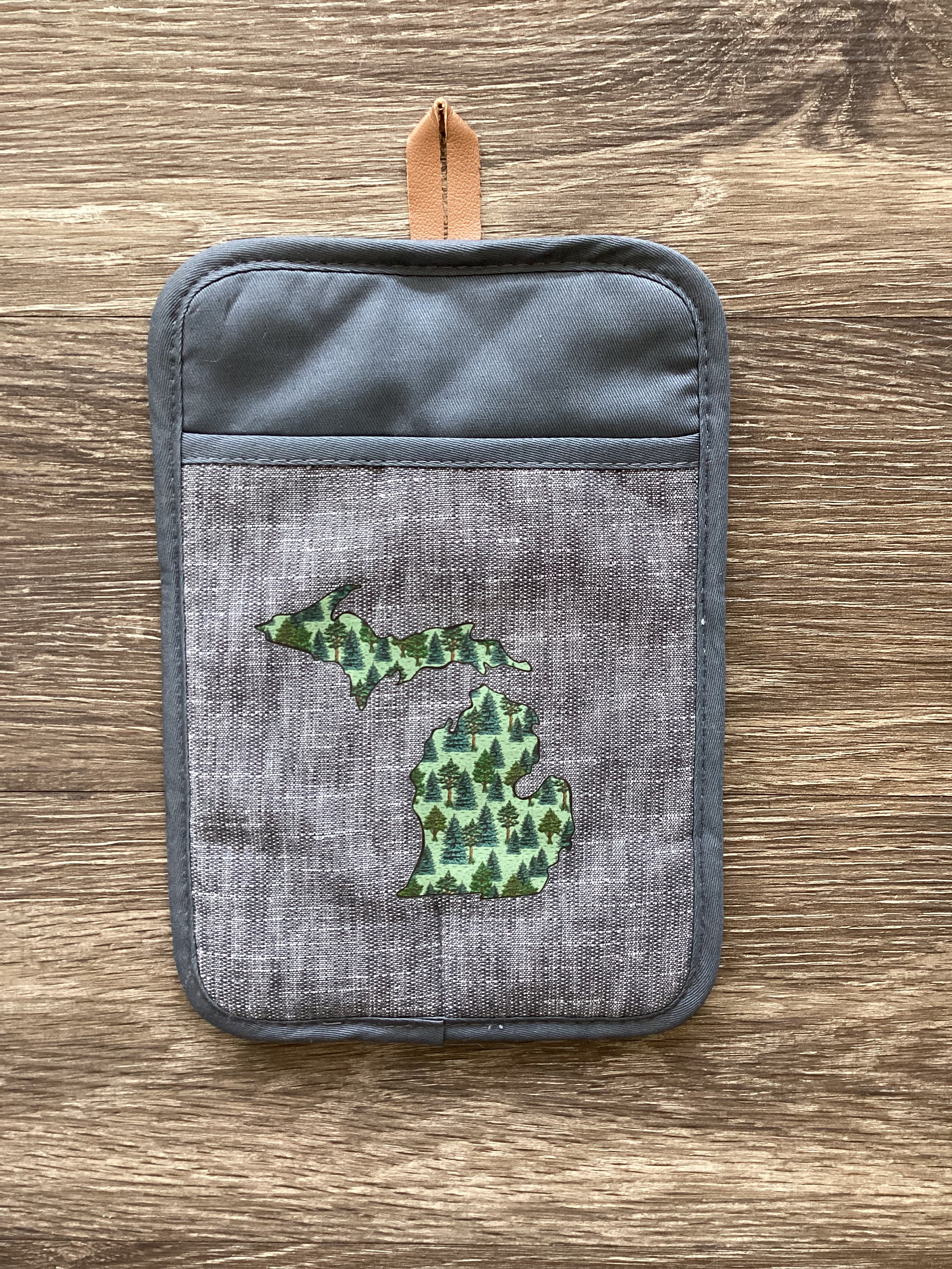 Forests of Michigan - Michigan - Rectangle Oven Mitt