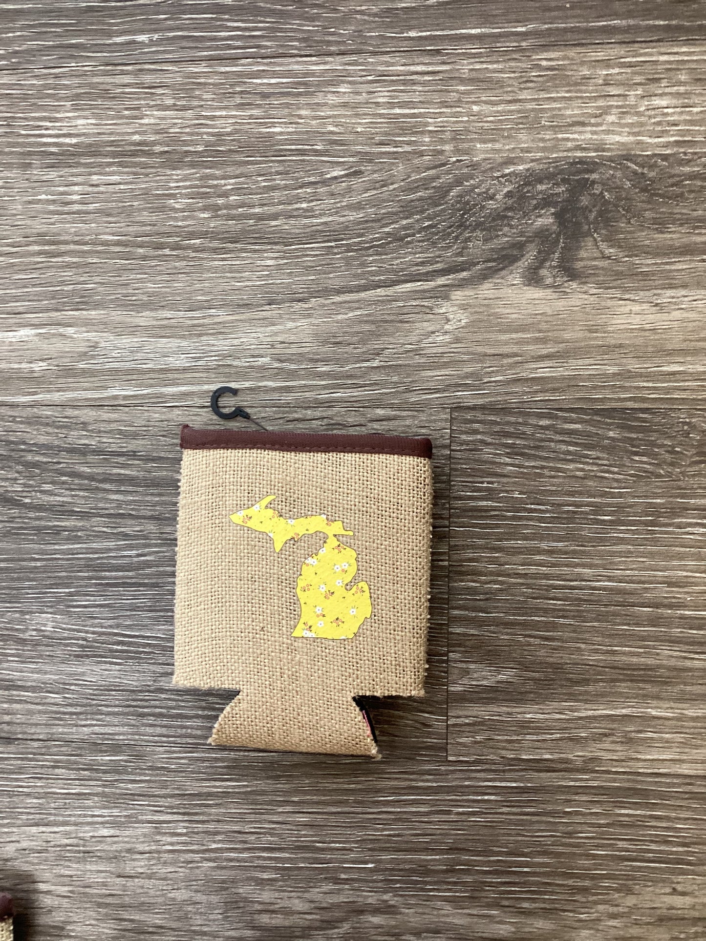 Wildflower - Yellow - Michigan - Burlap Koozie