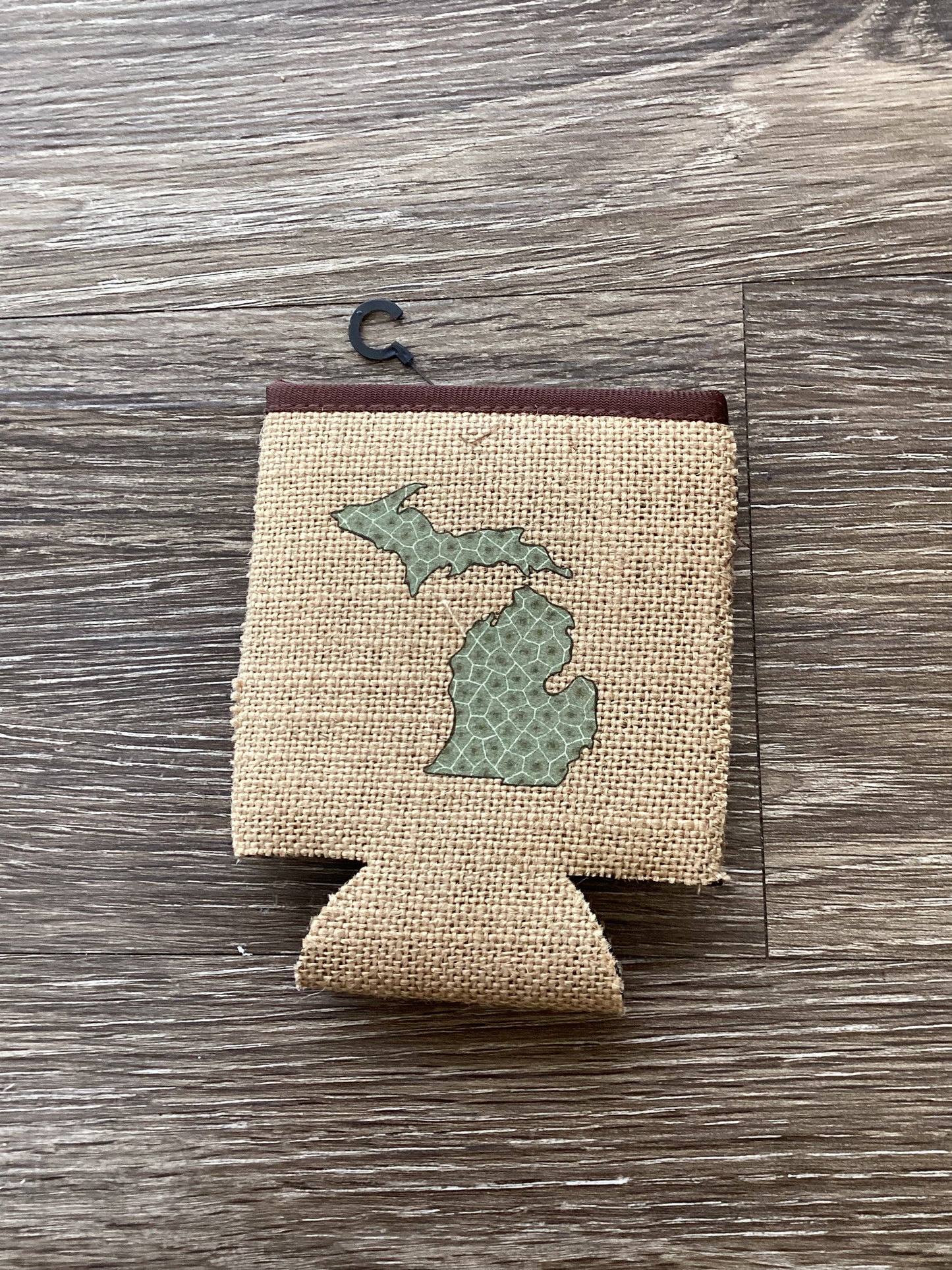 Petoskey - Michigan - Burlap Koozie