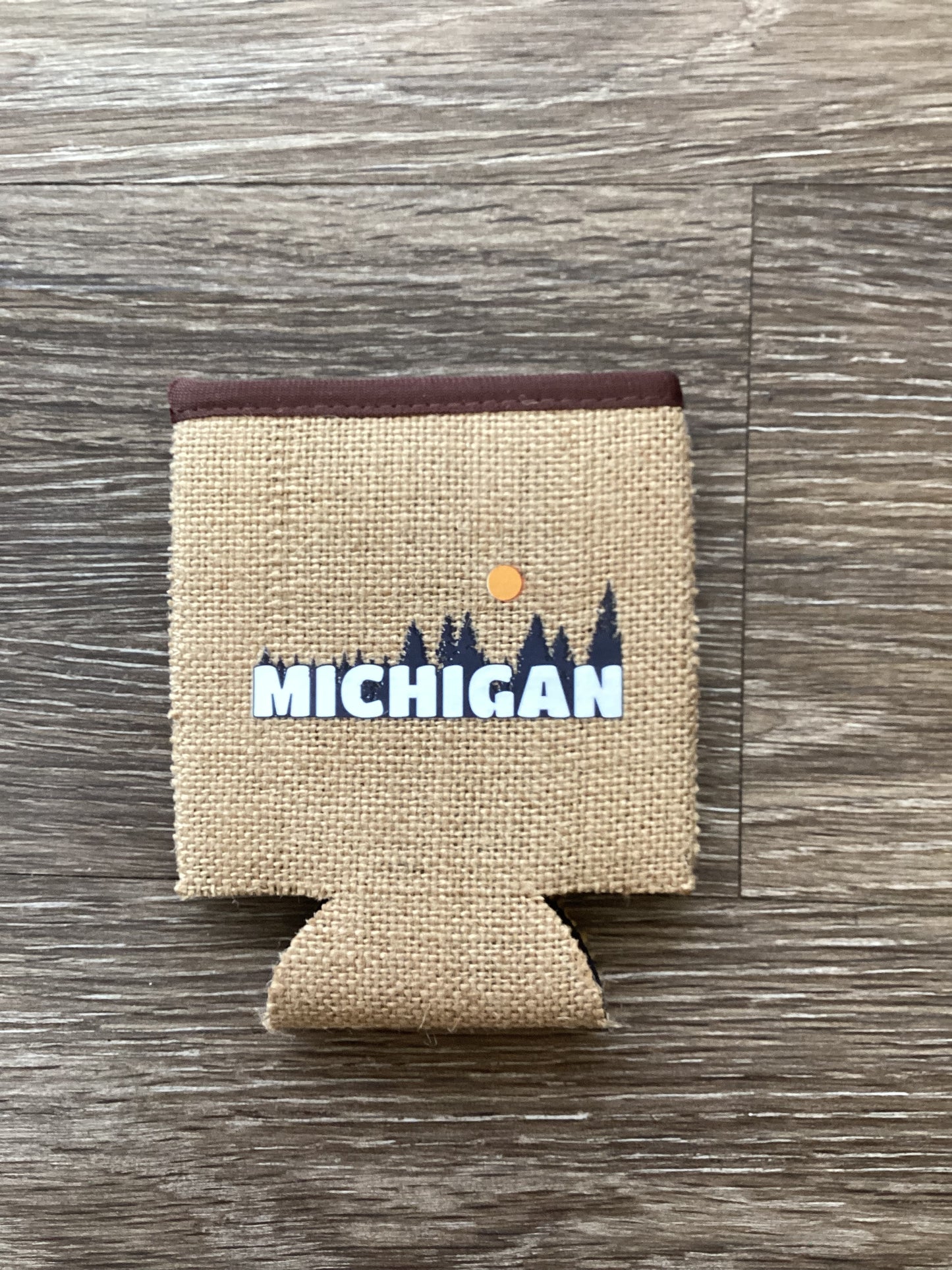 Michigan - Michigan - Burlap Koozie
