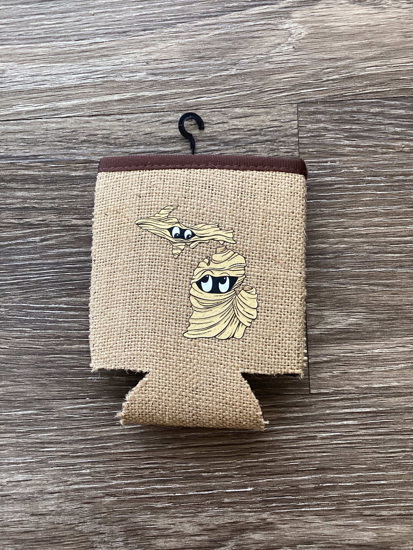 Mummy - Michigan - Burlap Koozie