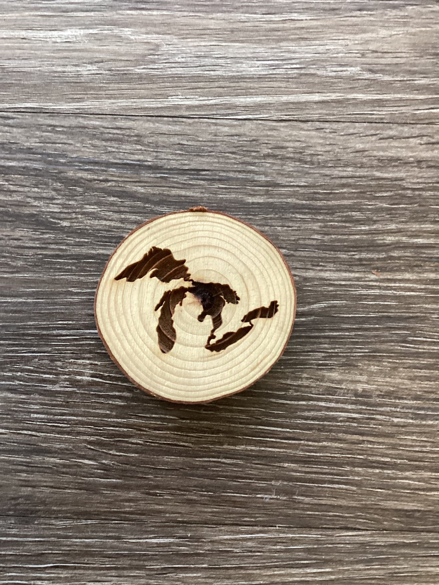 Great Lakes - Wooden Log Magnet