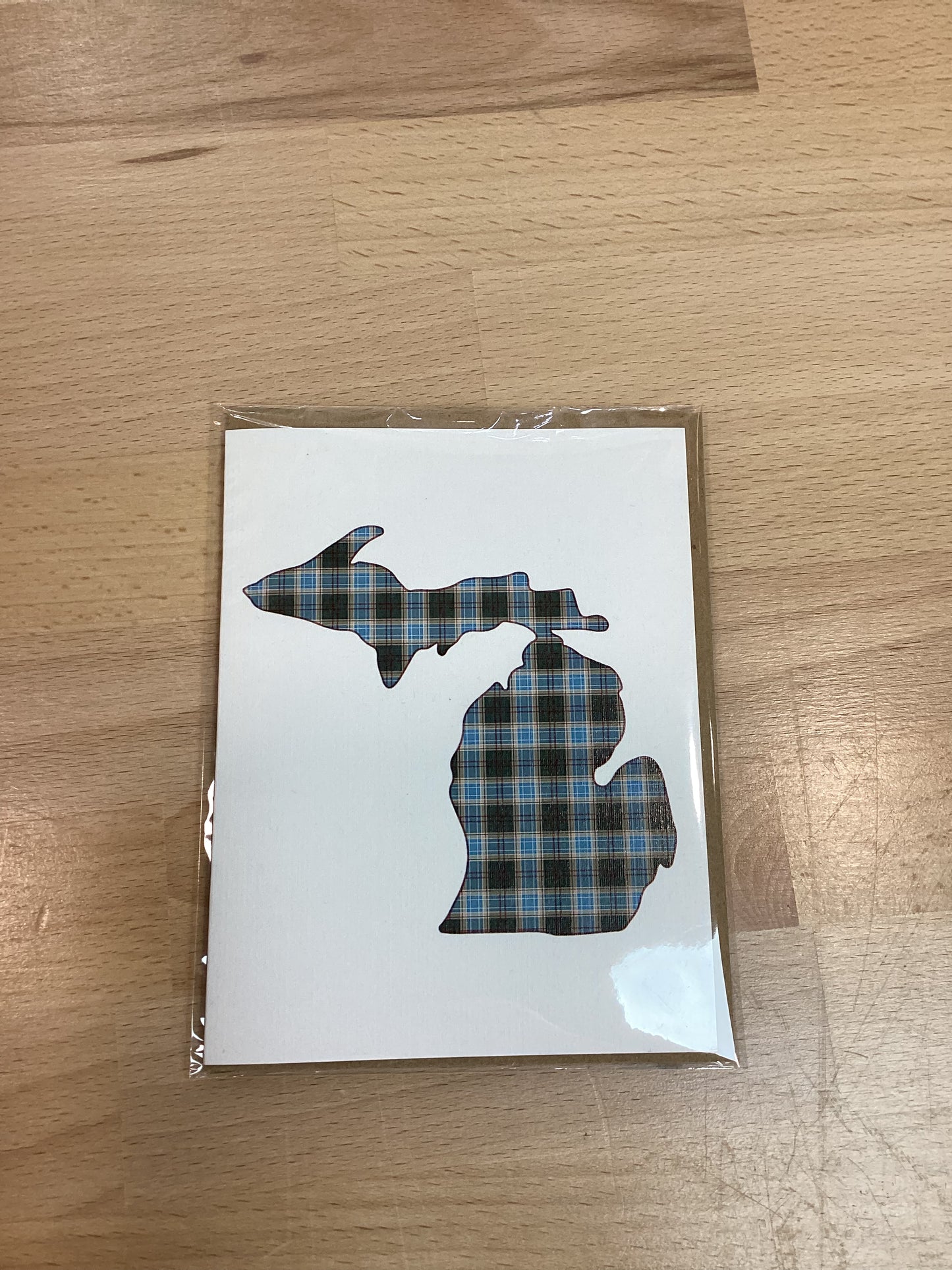 Plaid - Tartan - Michigan - Greeting Card