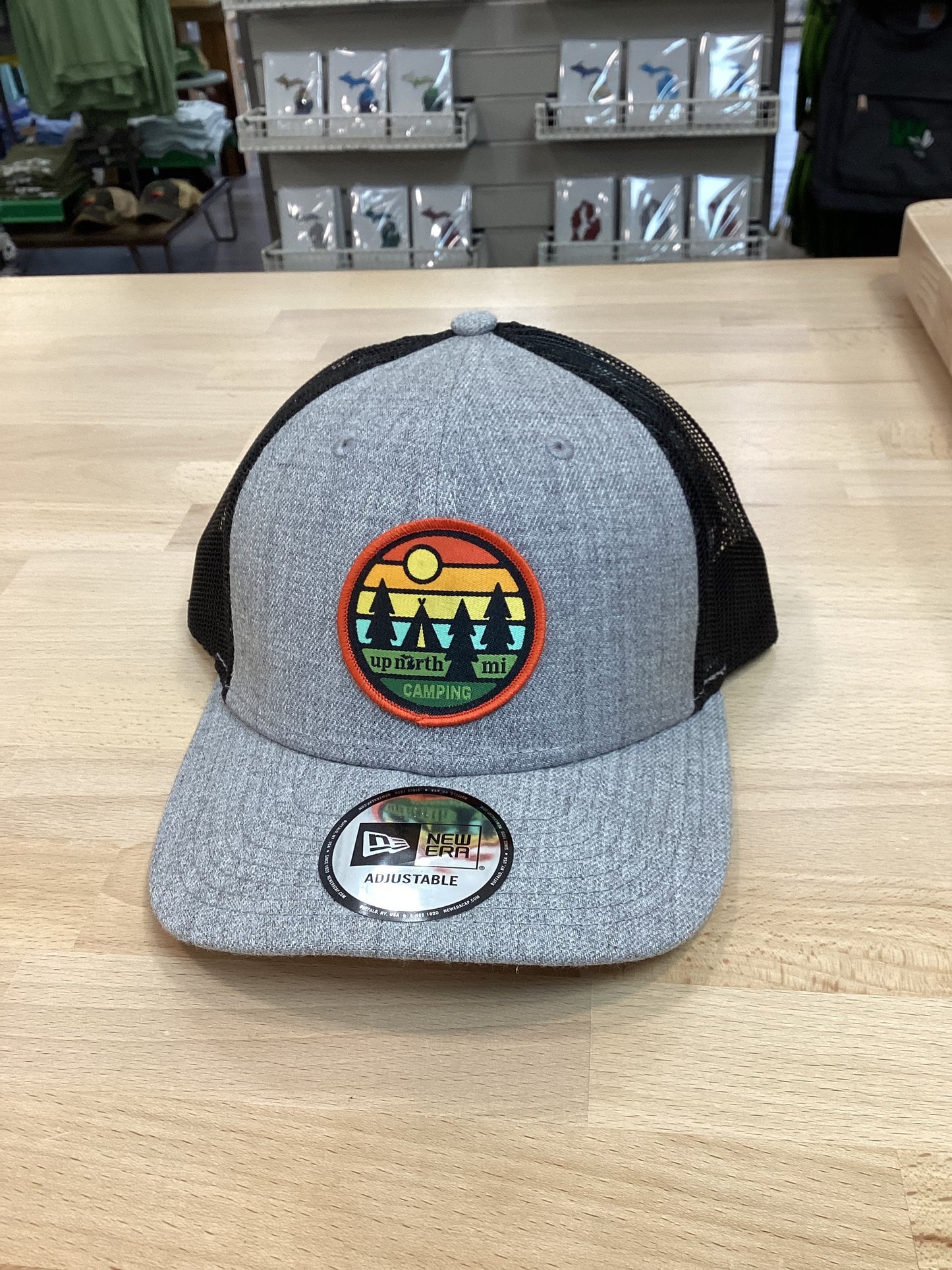 Up North MI Camping - Michigan - Woven Patch Hat