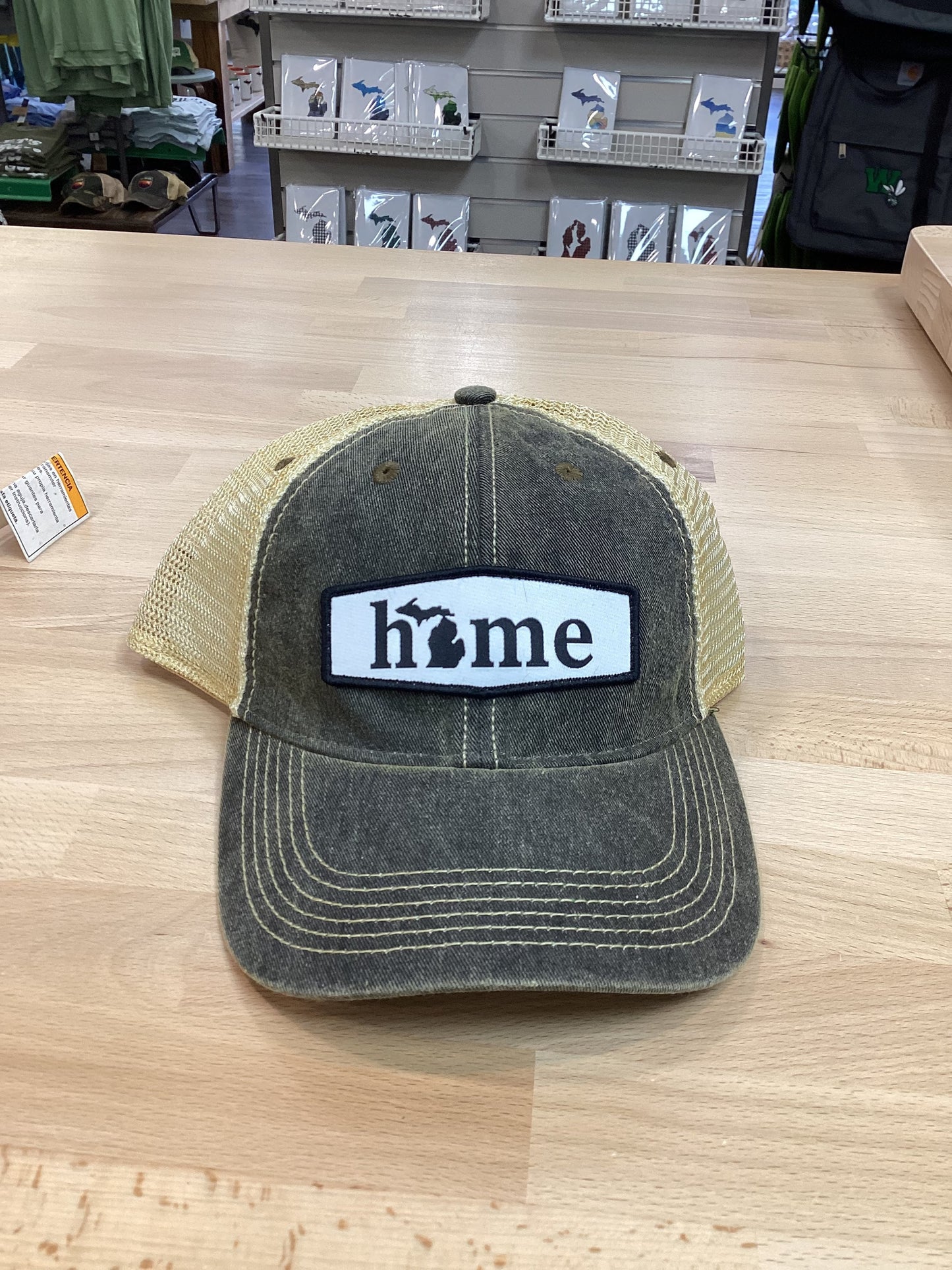 Distressed Home patch - gray - hat