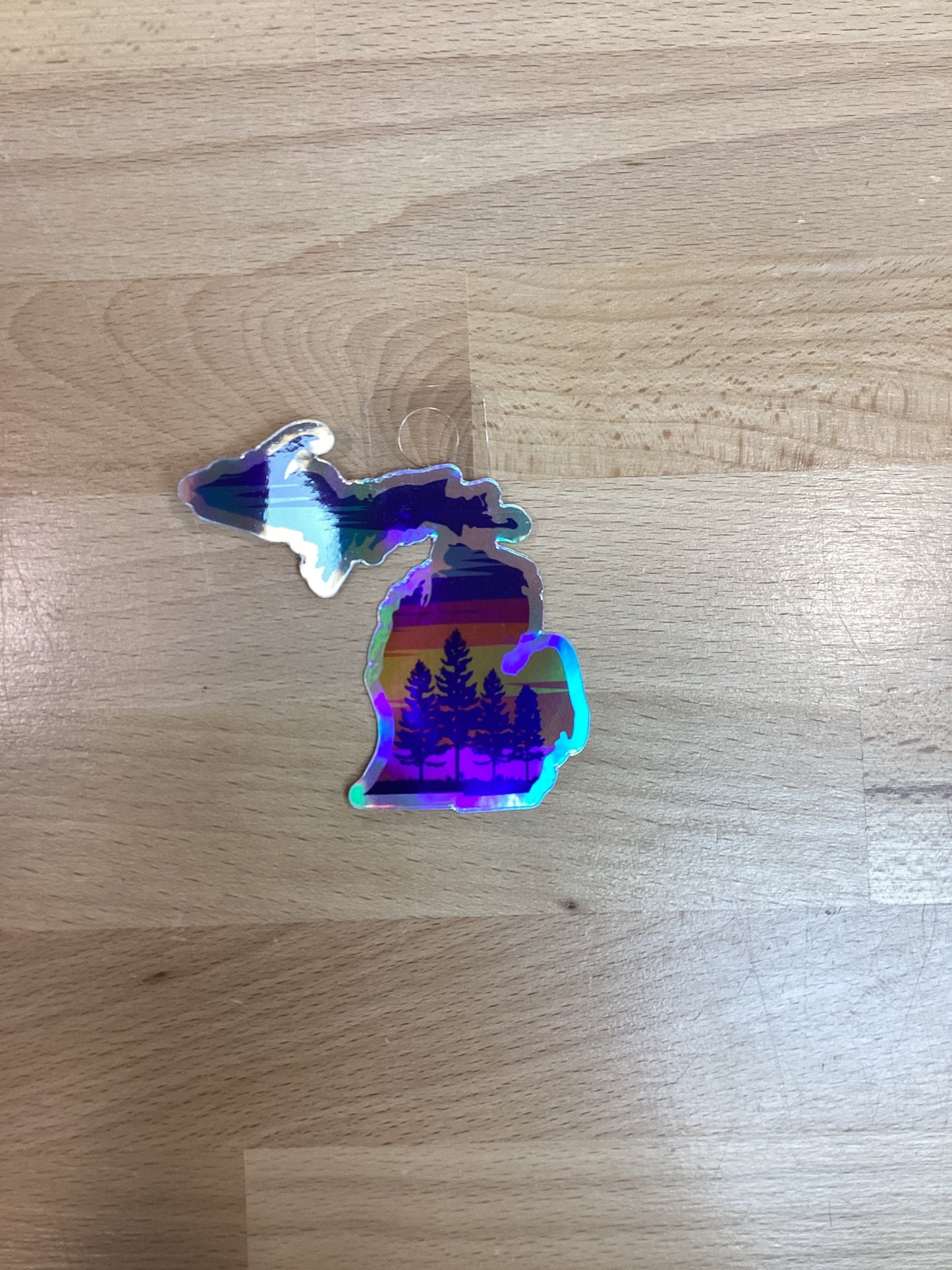 Miami Sunset - Michigan - Waterproof Sticker 3" X 3"