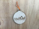 Trees of 'Michigan' - Bulb Shape - Wood Engraved Ornament