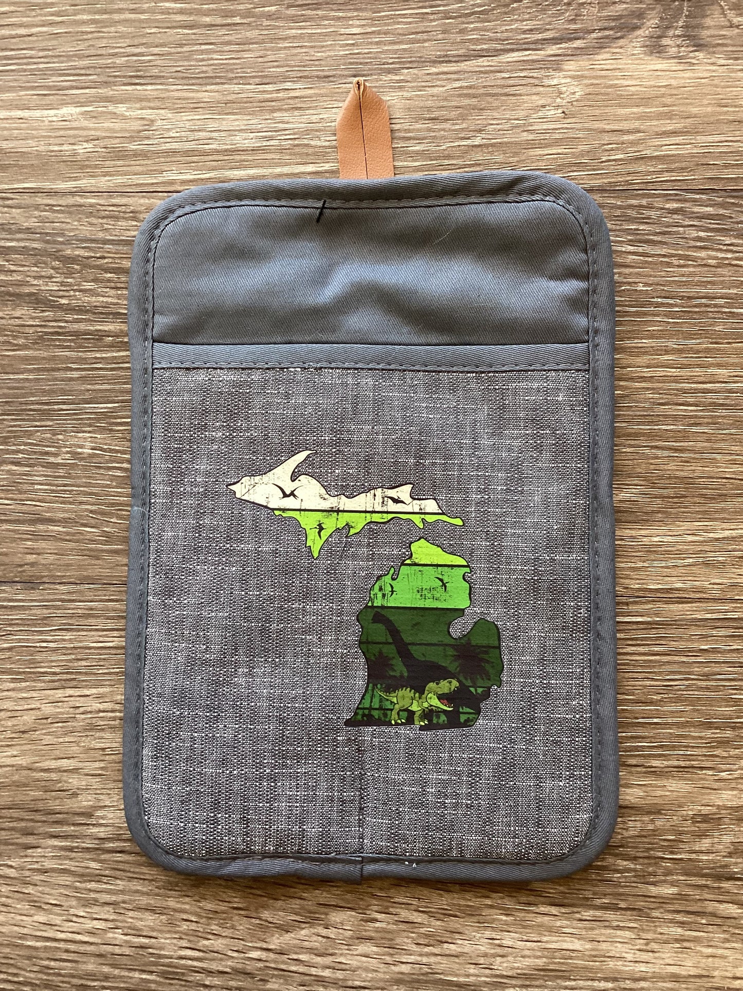 Dinosaurs - Michigan - Rectangle Oven Mitt