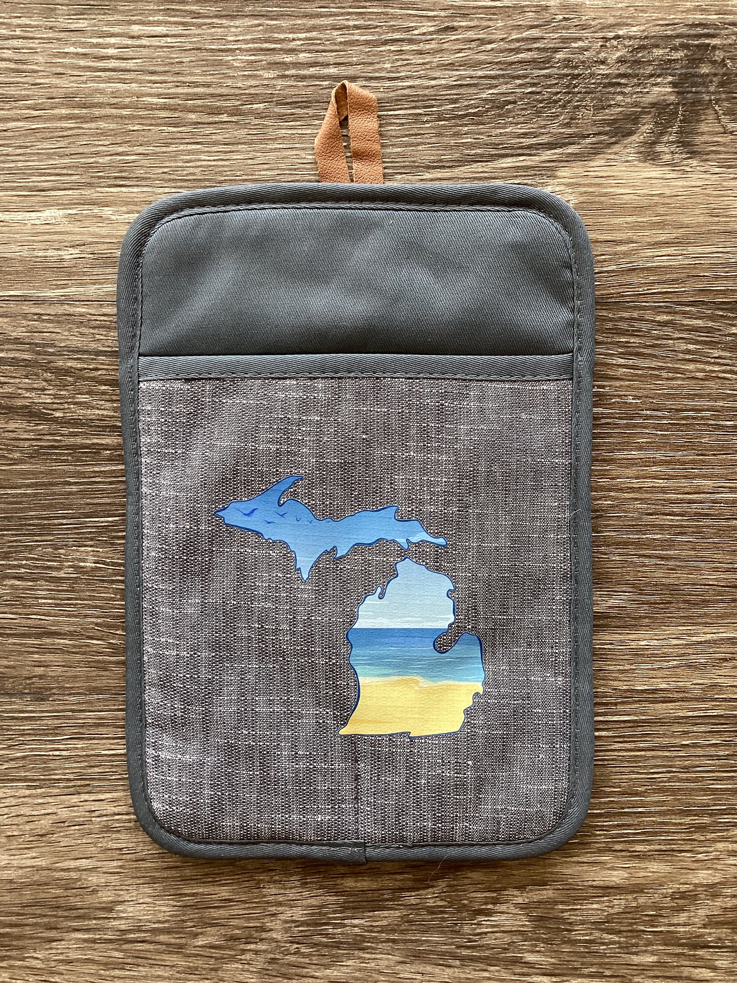 Beach - Michigan - Rectangle Oven Mitt