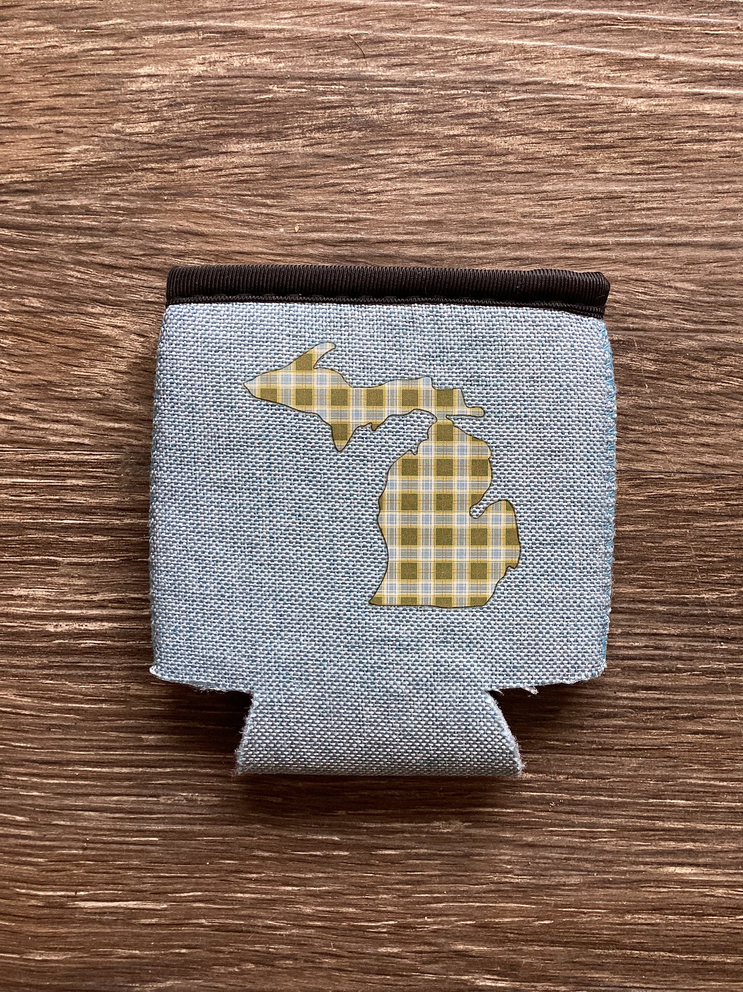 Tartan Plaid - Michigan - Heather Blue Koozie