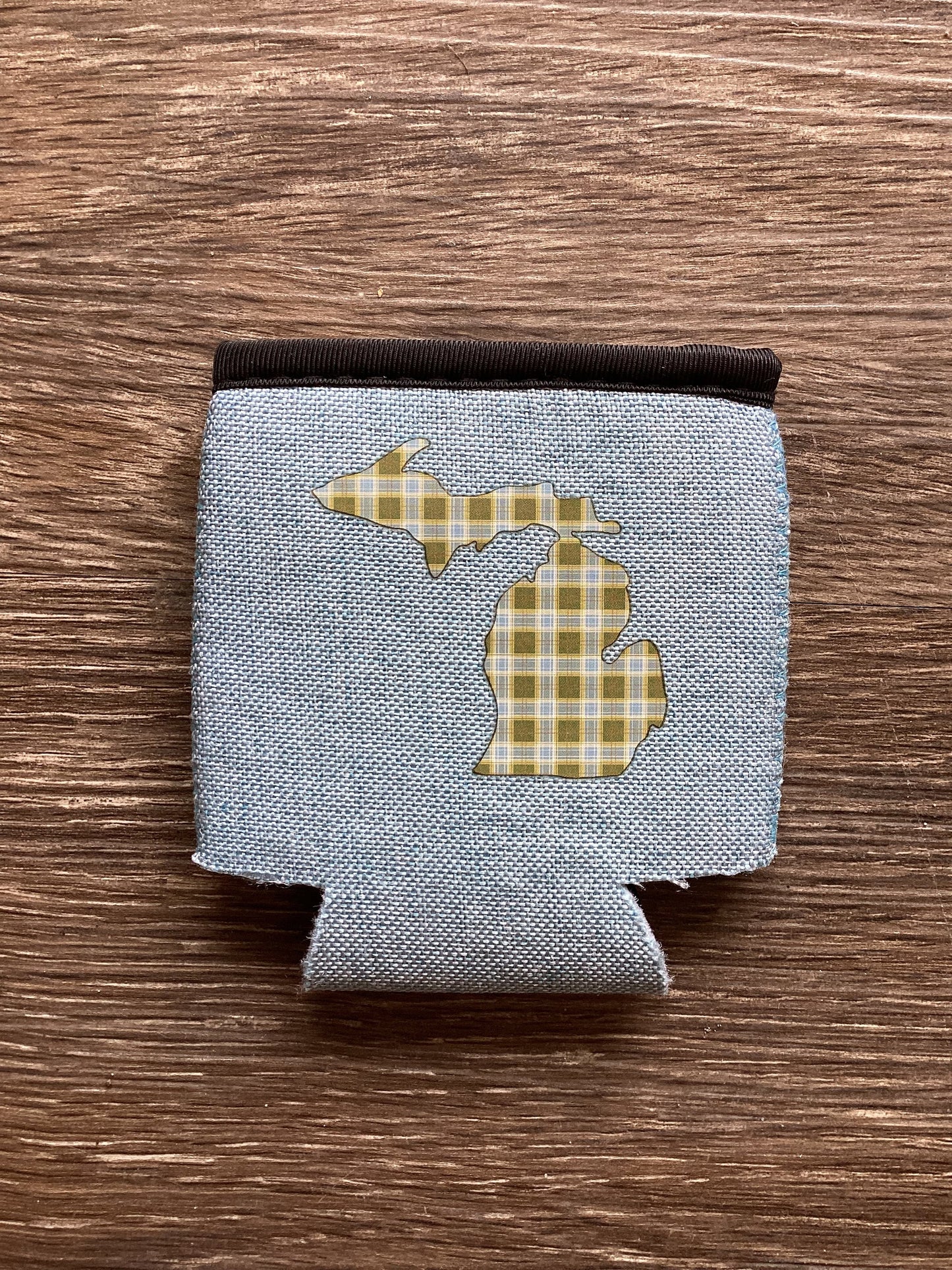 Tartan Plaid - Michigan - Heather Blue Koozie