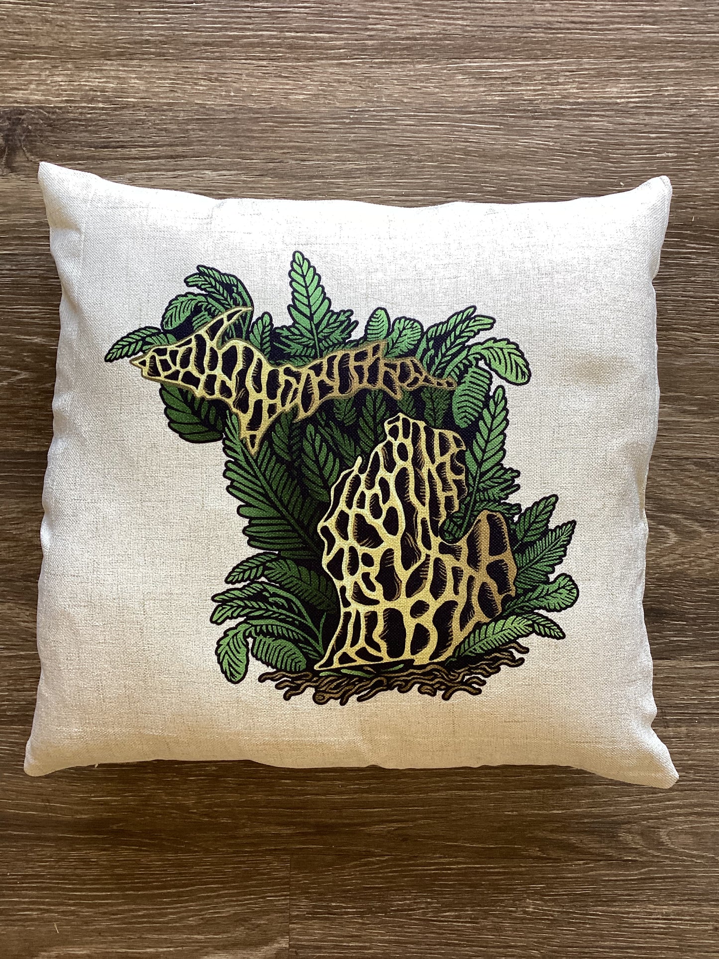 Morel Mushroom - Michigan - Pillow