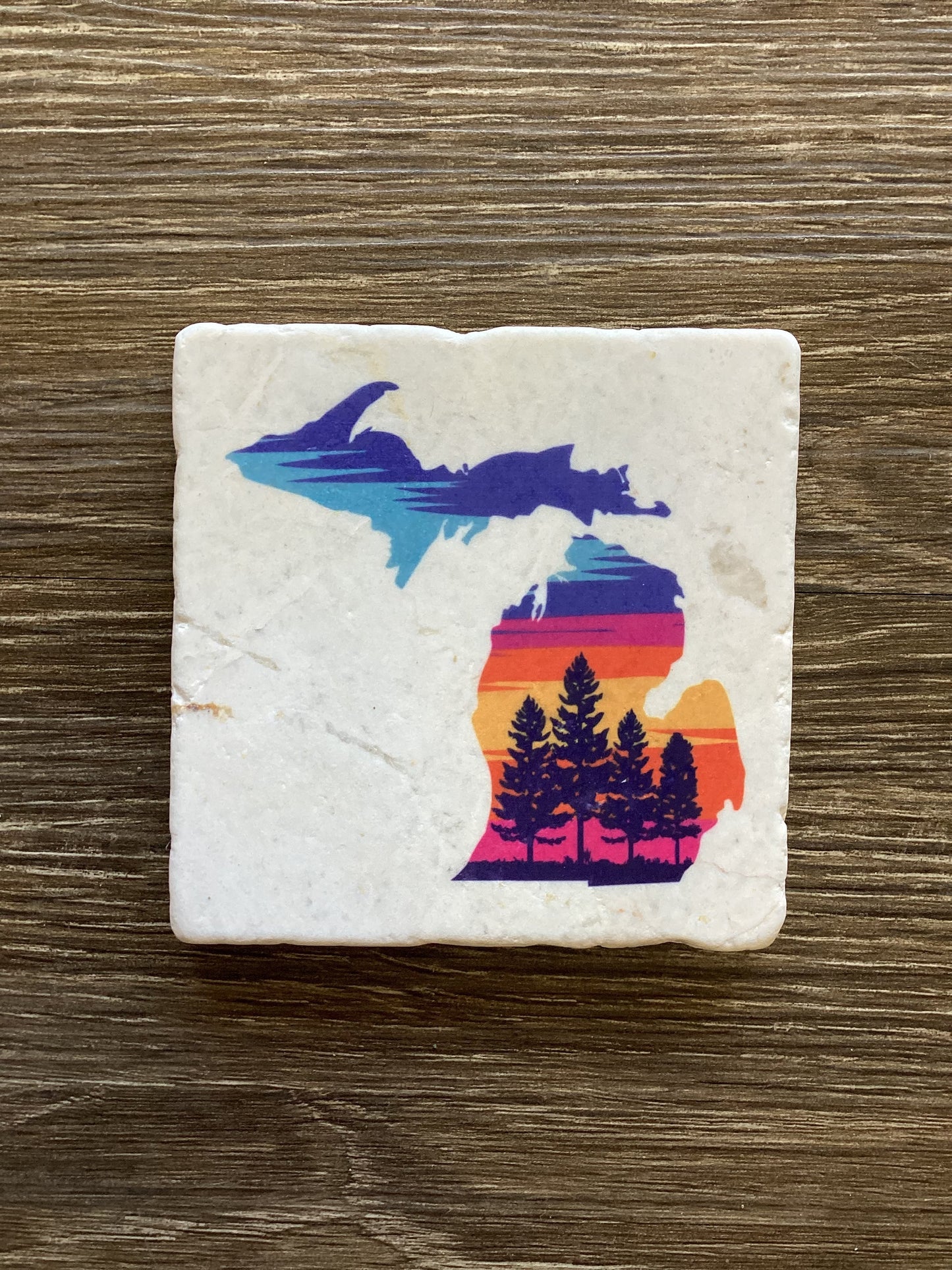 Miami Sunset - Michigan - Ceramic Coaster