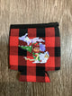 Christmas - Elf - Michigan - Buffalo Plaid Koozie