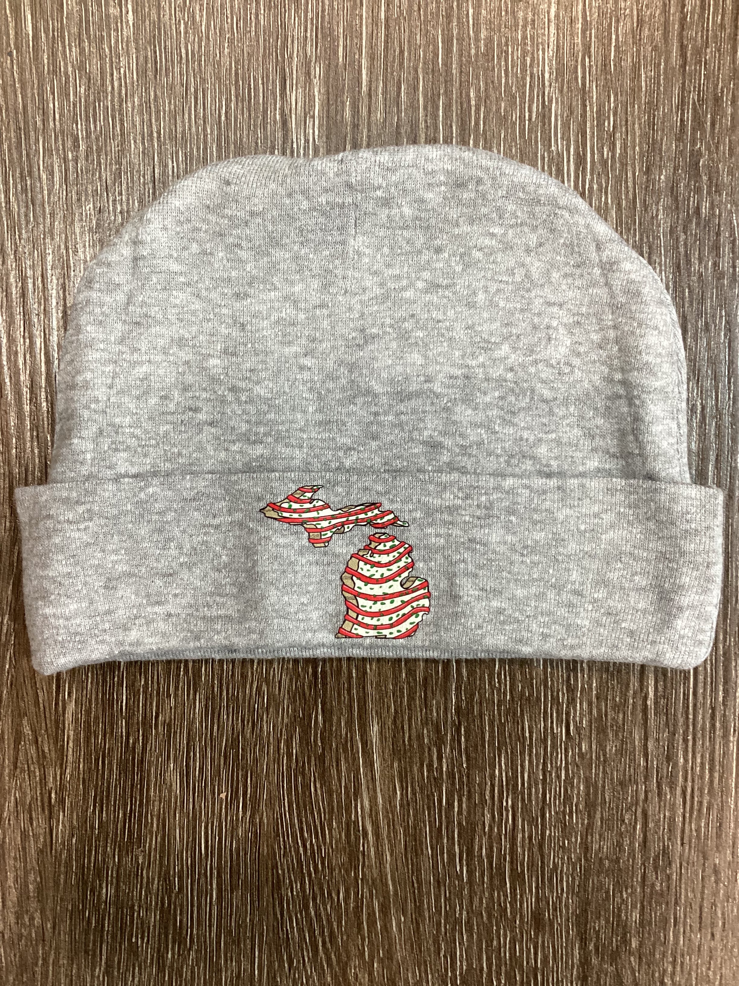 Christmas Cake - Light Gray - Infant Rib Cap