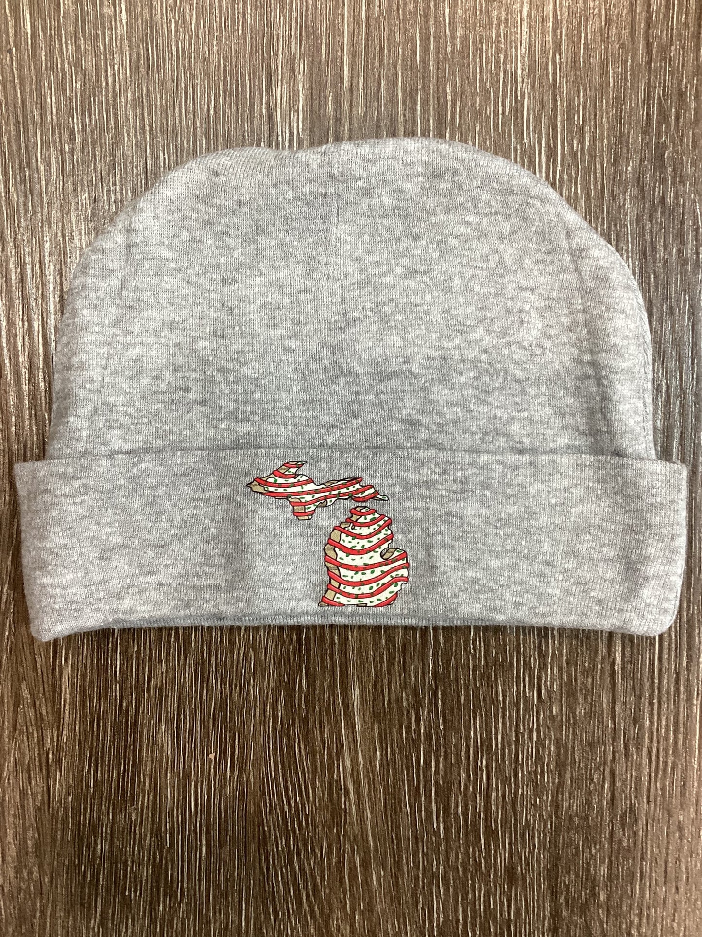 Christmas Cake - Light Gray - Infant Rib Cap