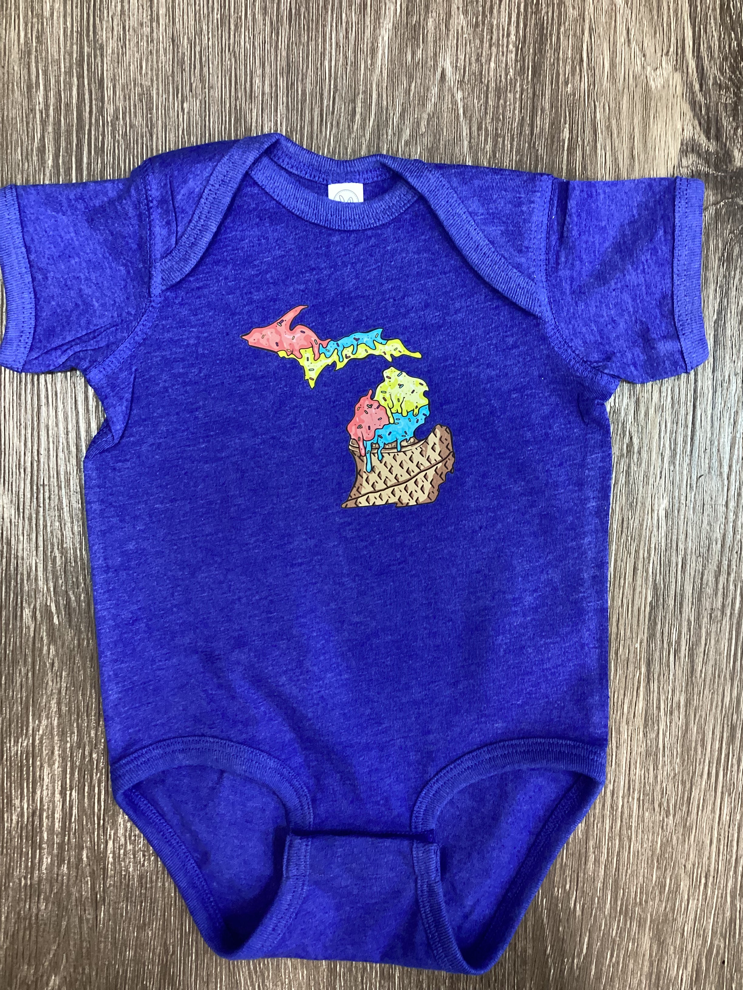 Superman Ice Cream - Michigan - Royal Blue - Onesie