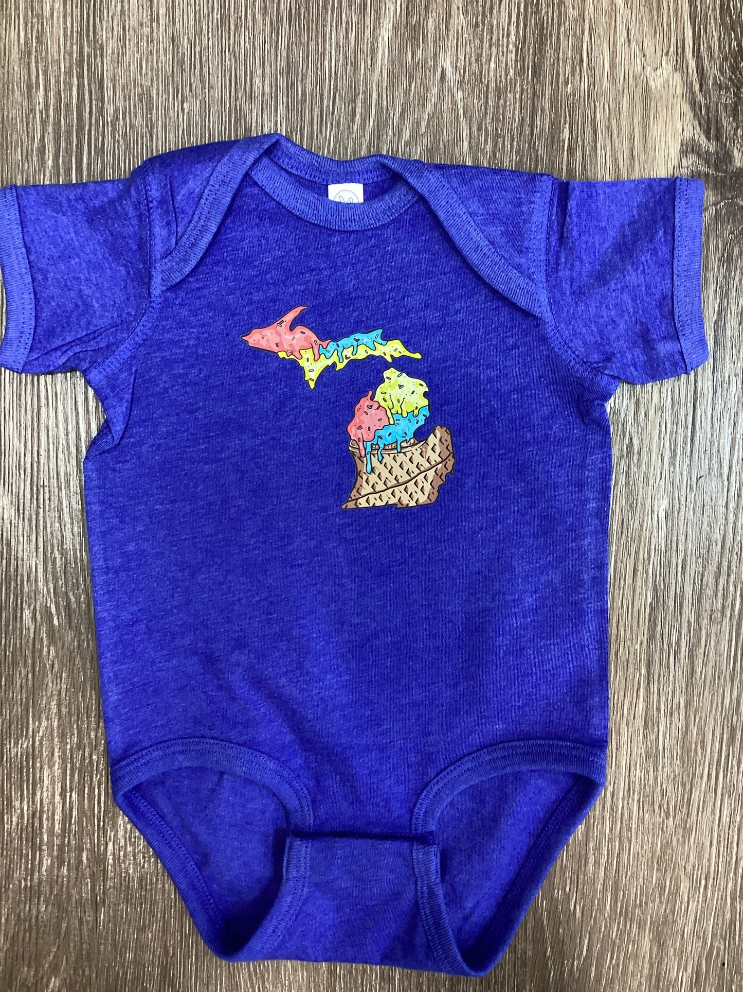 Superman Ice Cream - Michigan - Royal Blue - Onesie