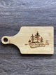 'Michigan' Forest - Word - Wooden Engraved - Cutting Board (13.5" x 7")