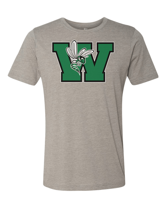 Williamston - Green - W - Hornet Mascot - Next Level - Heat Transferred - Adult Premium T-Shirt
