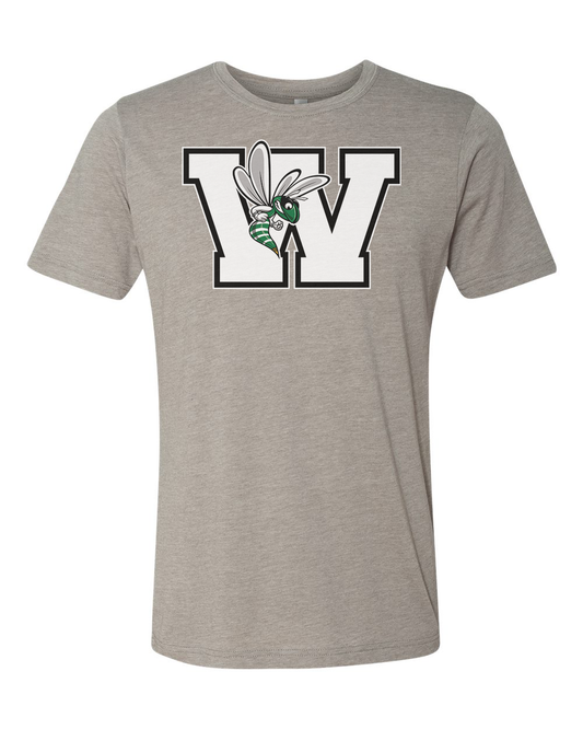 Williamston - White - W - Hornet Mascot - Next Level - Heat Transferred - Adult Premium T-Shirt