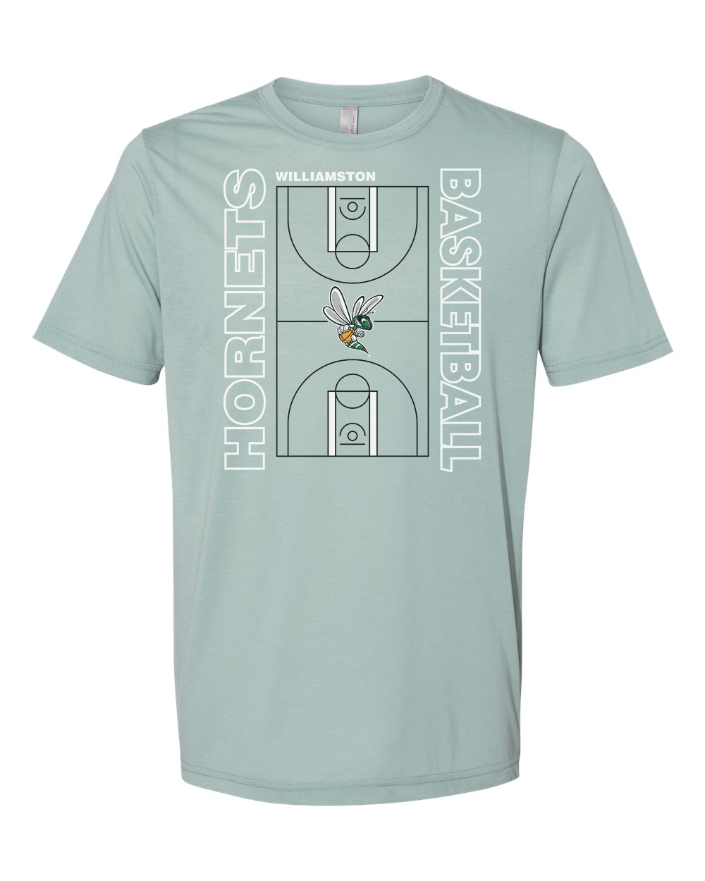 Hornets Williamston Basketball Court - Next Level - Heat Transferred - Adult Premium T-Shirt