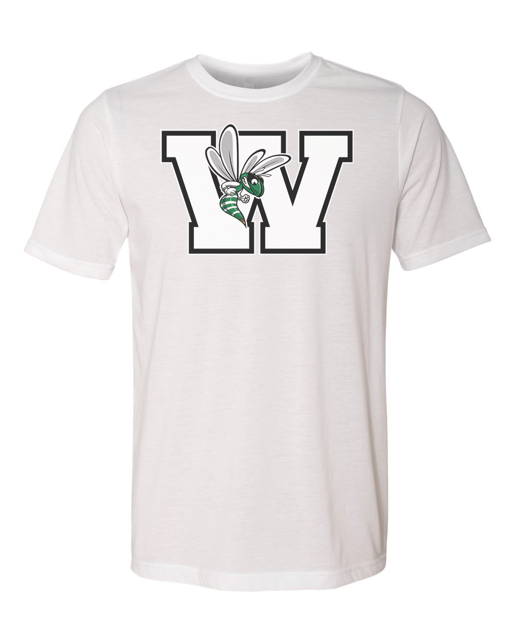 Williamston - White - W - Hornet Mascot - Next Level - Heat Transferred - Adult Premium T-Shirt