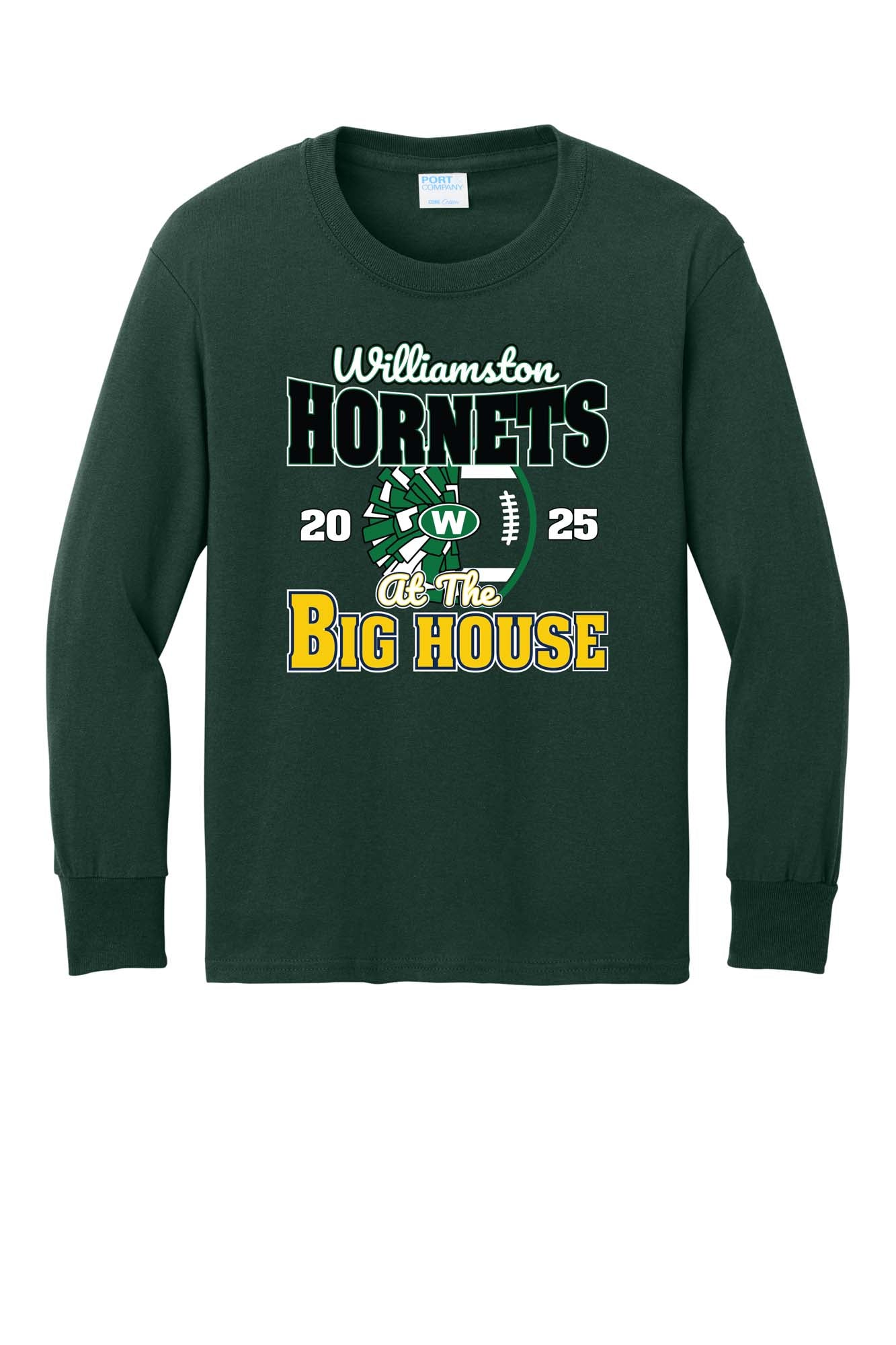 Williamston Hornets - Cheer - At the Big House - Long Sleeve T-shirt