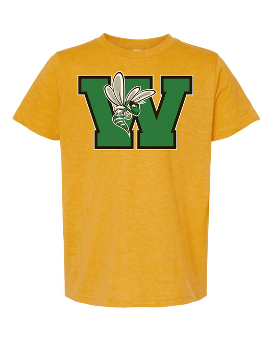 Williamston - Green - W - Hornet Mascot - Tultex - Heat Transferred - Adult T-Shirt