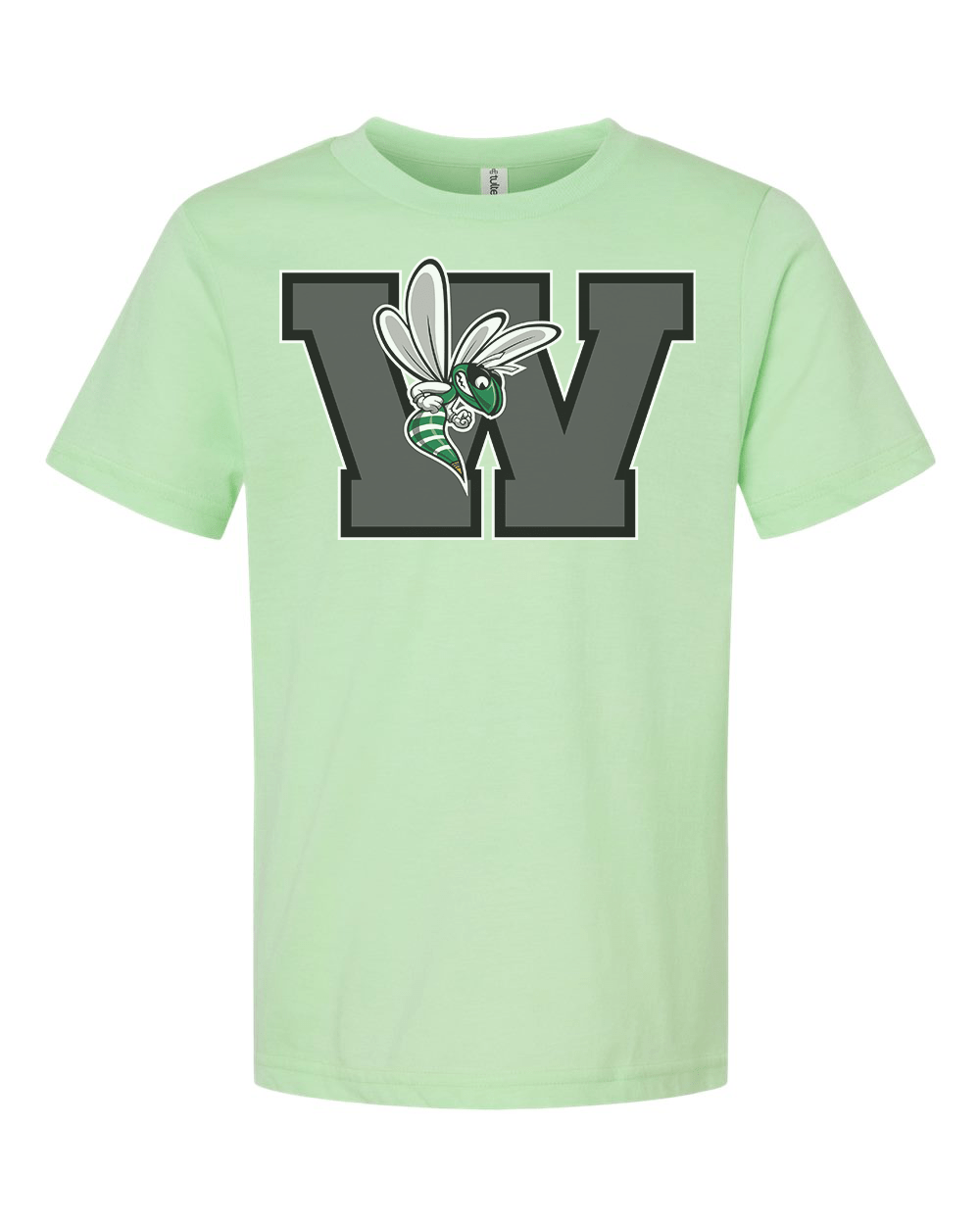 Williamston - Grey - W - Hornet Mascot - Tultex - Heat Transferred - Adult T-Shirt