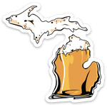 Beer - Michigan - Waterproof Sticker 3