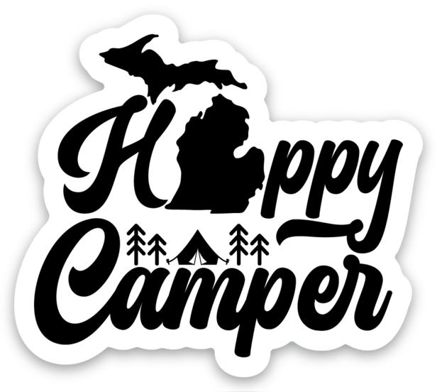 Happy Camper - Word - Waterproof Sticker