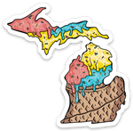Superman Ice Cream - Michigan - Waterproof Sticker 3