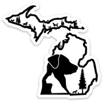 Pets - Outline - Michigan - Waterproof Sticker 3