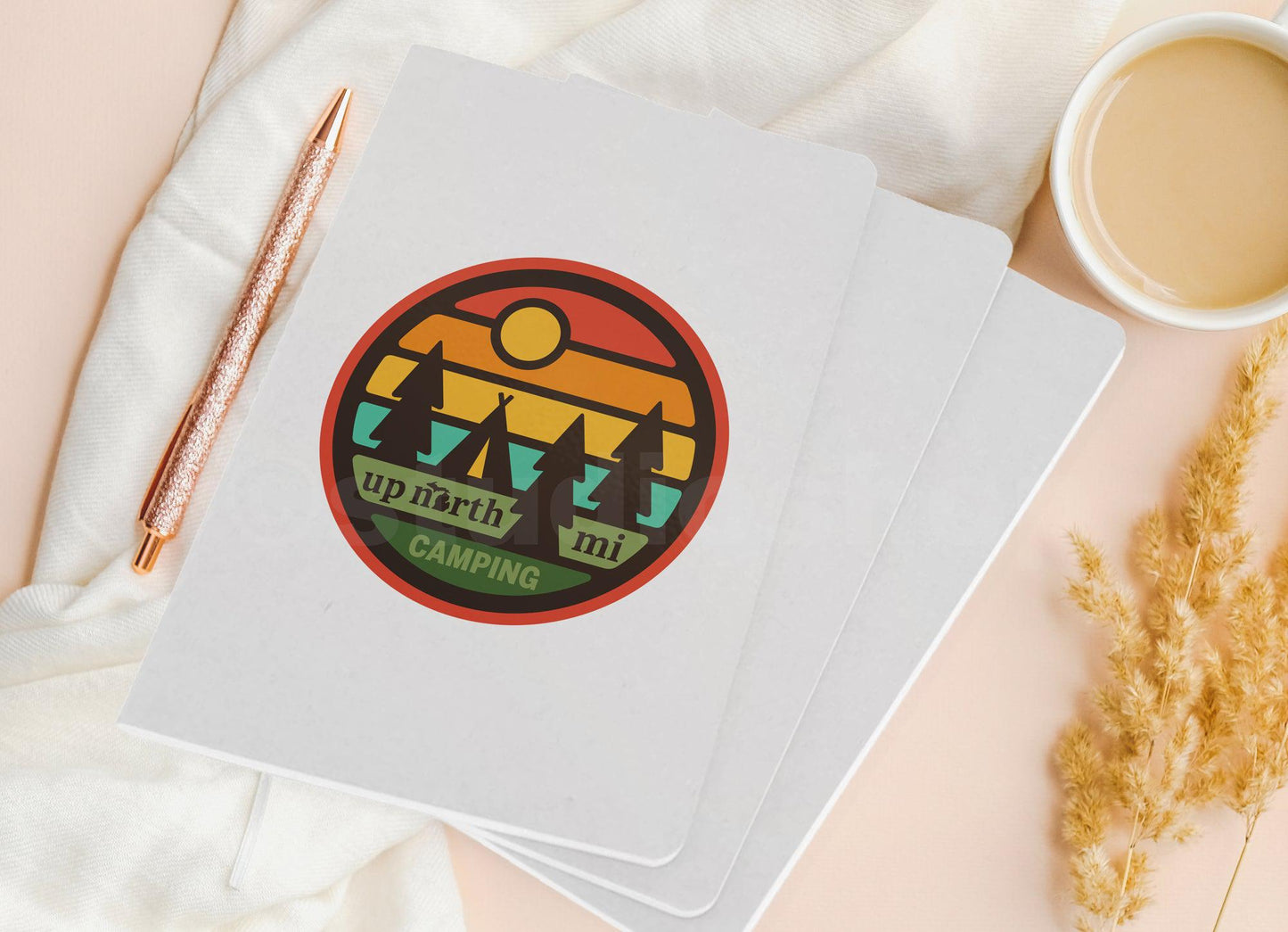 Up North Camping - Badge - Michigan - Pocket Journal