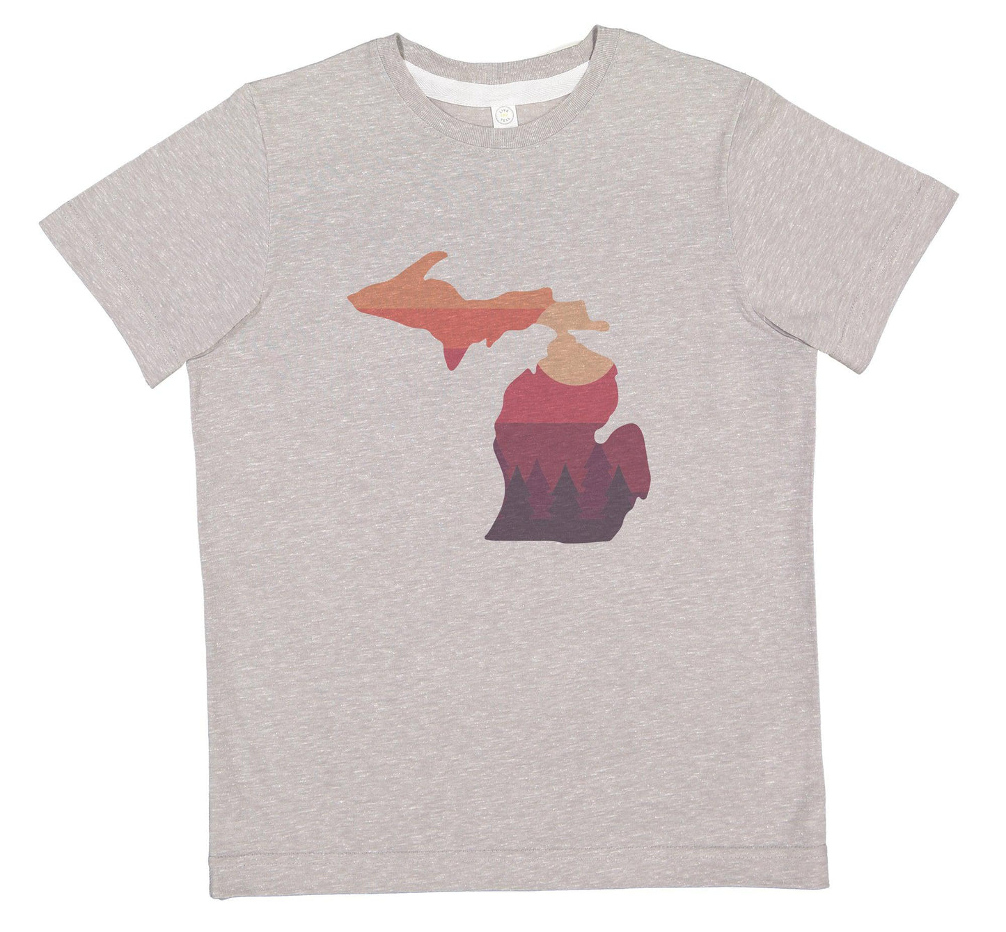 Adult Vintage Gray Michigan Sunset Tee