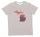 Adult Vintage Gray Michigan Sunset Tee