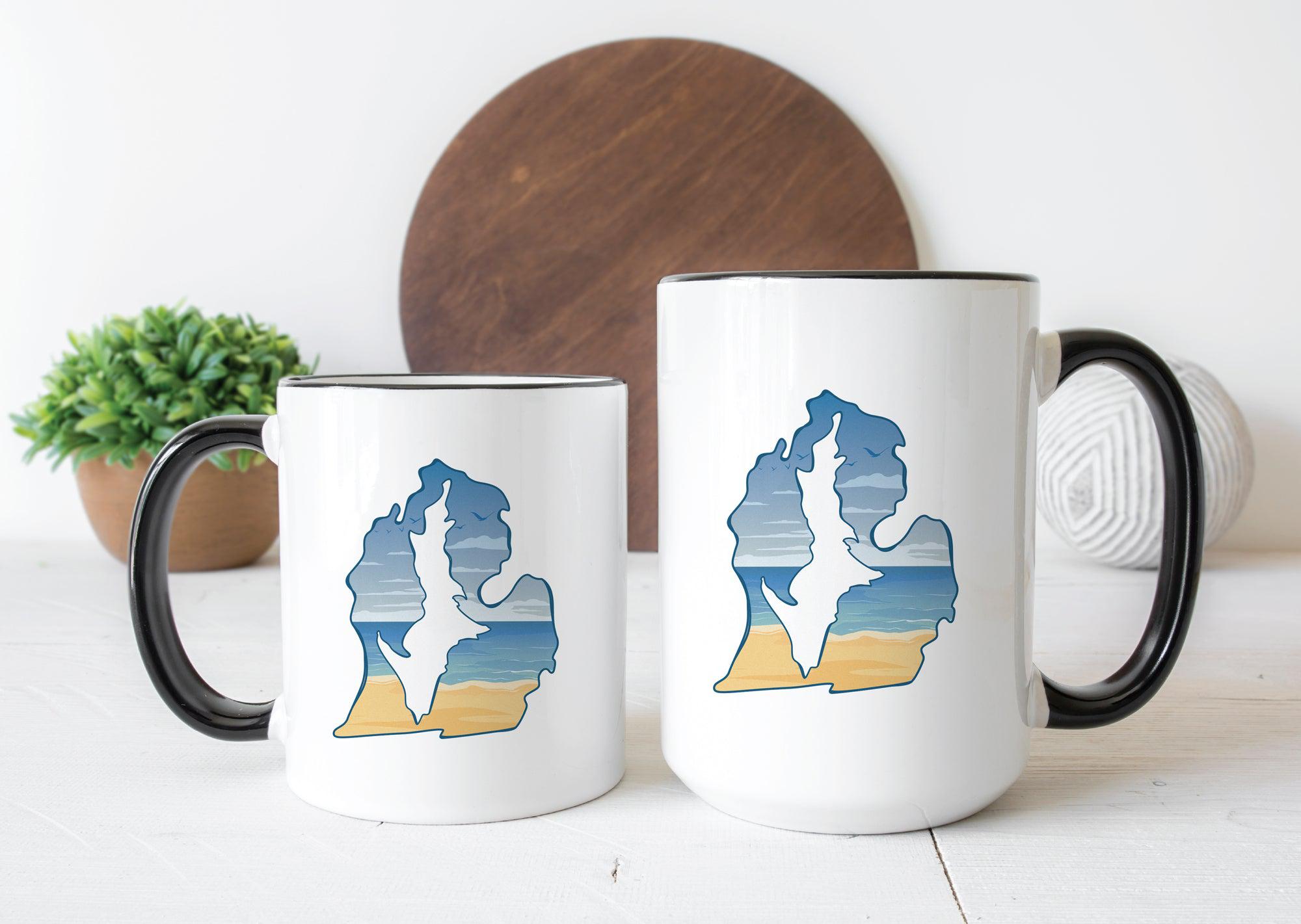 Beach Up Inside Lp Michigan Mug