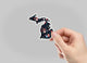 Black Floral Michigan Waterproof Sticker (3" X 3")