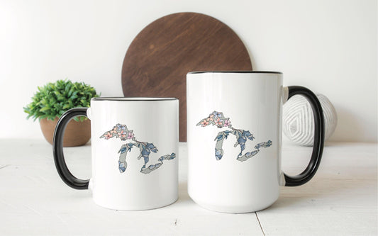 Branches Floral - Gray - Great Lakes - Mug