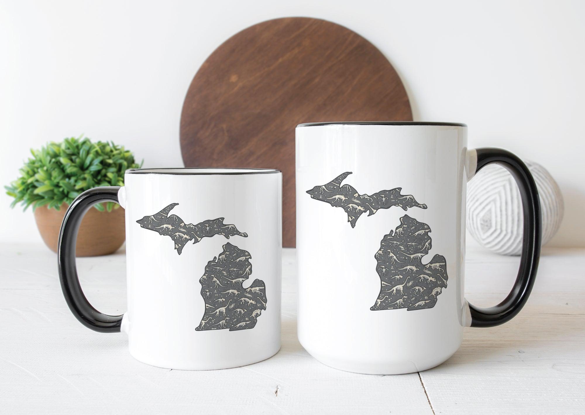 Dino Bones Michigan Mug